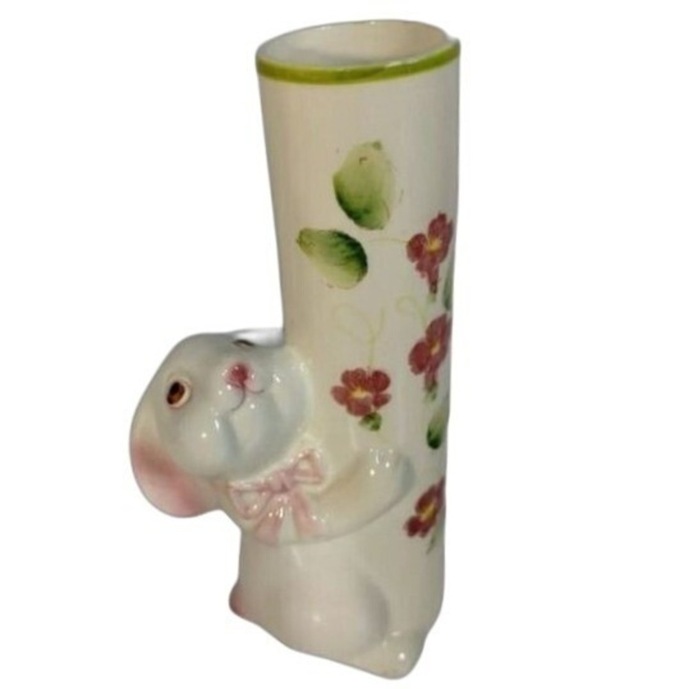 Vintage FTD Bunny Vase Easter‎ 1984 Ceramic Rabbit Floral Figurine